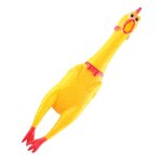 Caoutchouc chien couineur jouet hurlant poulet mcher os pantoufle couineur cuir pu meulage et entranement ...