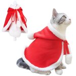Cape de nol en forme de chat, vtement chaud et dcoratif pour animaux de compagnie, tenue de fte, ...