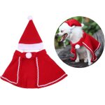 Cape de no�l en velours rouge, d�guisement de chiot, cape et chapeau de no�l pour animaux de compagnie ...
