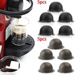 Capsules de caf� r�utilisables 5 pi�ces tasse filtrante rechargeable pour nespresso vertuo capsules de ...