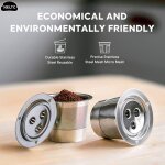 Capsules de caf rutilisables en acier inoxydable, tasse k, filtres rechargeables, tasse expresso adapt ...