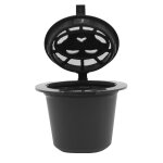 Capsules de caf rutilisables, tasse avec cuillre, brosse, capsules de caf rechargeables noires, filtre ...
