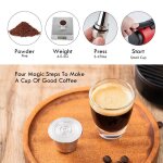 Capsules de caf rutilisables, tasses filtrantes, pour nespresso, cuillre rechargeable, brosse, paniers ...