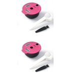 Capsule de caf rechargeable en pp, dosette pour tassimo, maille en acier inoxydable, tasses filtrantes ...