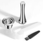Capsules de caf rutilisables, filtre pour machine a caf, 1 bote de capsules de caf, 1 pinceau et ...