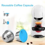 Capsules réutilisables en silicone, rechargeable, métal, acier inoxydable, couvercle, dolci gusto, machine ... Capsules réutilisables en silicone, rechargeable, métal, acier inoxydable, couvercle, dolci gusto, machine ...