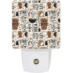 Capteur intelligent veilleuse tasses a caf� boissons avec f�ve de cacao lampe a economie d'�nergie pour ...