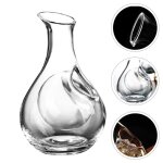 Carafe a dcanter domestique en verre transparent, distributeur rouge de 385ml, 1 pice