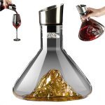 Carafe en cristal de 1500 ml avec aerateur, filtre et distributeur integre