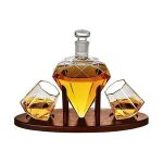 Carafe avec deux verres et plateau - diamant