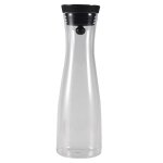 Carafe a eau 1. 8l haute bouteille en verre borosilicat� de base couvercle inclinable cruche de fermeture ...