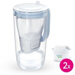 Carafe filtrante en verre brita - 2 cartouches maxtra pro all - in - 1 incluses
