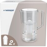 Carafe filtrante d'eau 2, 5 l aqua max basic, compatible avec brita maxtra, syst�me de filtration d'eau ...
