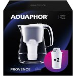 Carafe filtrante provence blanc avec 2 filtres a5 avec ajout de magn�sium i carafe pour 4. 2l i grand ...