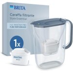 Carafe filtrante style essential bleue (2, 4l) avec 1 x maxtra pro pure performance - indicateur smart ...