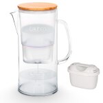 Carafe filtrante en verre 32 gw - volume total : 3, 2 l - verre borosilicate - cartouche de filtre a ...