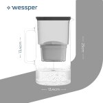 Carafe filtrante en verre avec dix filtres pour carafes, compatibles avec brita maxtra, brita maxtra ...