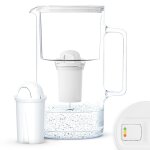 Carafe filtrante en verre pour eau 3l avec compteur led, remplacement de cartouche aquaphor standard, ... Carafe filtrante en verre pour eau 3l avec compteur led, remplacement de cartouche aquaphor standard, ...