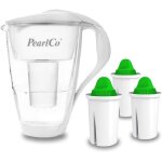 Carafe avec filtre a eau en verre - blanc - 3 cartouches alkaline classic incluse (compatible avec brita ... Carafe avec filtre a eau en verre - blanc - 3 cartouches alkaline classic incluse (compatible avec brita ...