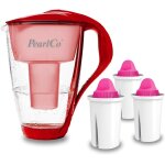 Carafe avec filtre a eau en verre - rouge - 3 cartouches aquamag classic incluse (compatible avec brita ... Carafe avec filtre a eau en verre - rouge - 3 cartouches aquamag classic incluse (compatible avec brita ...