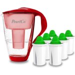 Carafe avec filtre a eau en verre - rouge - 6 cartouches alkaline classic incluse (compatible avec brita ... Carafe avec filtre a eau en verre - rouge - 6 cartouches alkaline classic incluse (compatible avec brita ...