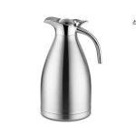 Carafe isotherme, thermos, 2 litres, en acier inoxydable, cafeti�re a double paroi isol�e sous vide en ...