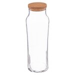 Carafe slim verre couvercle liege 1l