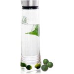 Carafe en verre 1l / 1, 5l avec couvercle inox filtrant