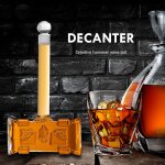 Carafe a vin rouge en forme de marteau de 400ml, carafe en verre, carafe a eau de brandy, bouteille de ...