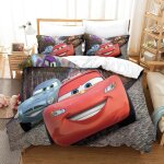 Cars ensemble housse de couett imprim�� d et taie d'oreiller , ultra doux microfibre hypoallerg��nique ...