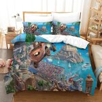 Cars ensemble housse de couett imprim�� d et taie d'oreiller , ultra doux microfibre hypoallerg��nique ...