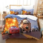 Cars ensemble de literie imprim�� d ensemble de pi��ces housse de couette en microfibre douce avec fermeture ...