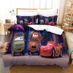 Cars housse de couette cartoon d motif imprim�� parure de lit en microfibre avec fermeture ��clai avec ...