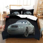 Cars housse de couette d imprim�� prince wheeliam - parure de lit microfibreavec fermeture ��clair housse ...