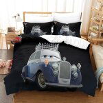 Cars housse de couette d imprim�� thequeen - parure de lit microfibreavec fermeture ��clair housse couette ...