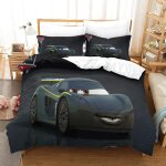 Cars housse de couette �� th��me imprim��e en d ensemble de literie en microfibre douce ensemble de pi��ces ...
