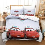Cars th��me d'impression d housse de couette en microfibre douce ensemble de literie pi��ces avec fermeture ...