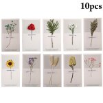 Cartes de vux de fte des mres 10 pices / ensemble dcor de fleurs sches carte de vux de remerciement ...