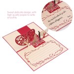 Carte de voeux de mariage pop up carte de cadeau 3d avec mariee et marie conception carte postale avec ...