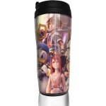 Cartoon mickey minnie coffee mug water cup travel mug reusable leak proof with lid for 350 ml(cup bottom ...