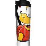 Cartoon simpsons coffee cups travel mug warmer tumbler cup, customize art water bottle coffee cups with ...