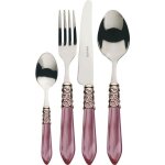 Set de couverts - casa bugatti - melodia - 24 pi�ces - lilas - acier inoxydable 18 / 10