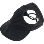 Casquette de baseball s noir pour chien, [parent et enfant] ensemble de chapeau r�glable avec 2 trous ...