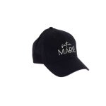 Casquette tissu noir futur marie reglable femme