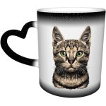 Cat color changing mug in the sky ceramic heat sensitive water cups coffee magic mugs discoloration tea ...