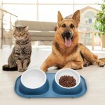 Cat and dog bowl, 800 ml le grand bowl for dogs, cat bowl for food, water, removable non - slip dog bowl, ...