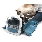 Cat it cage de transport cabrio - bleu gris - pour chat