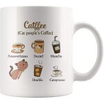 Catffee chat et amateur de caf� mug kitty kitten feline espresso decaf americano moka double coffee addicts ...
