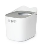Catit 44081 bac a liti�re pour chiens et chats chat toilettes avec entr�e par le haut gris, blanc