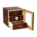 Cave adorini chianti luxe bois de c�dre - 4 tiroirs - avec hygrom�tre et humidificateur - 75 cigares